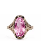 Vintage Handwerk Ring Amethyst Originales Vintage-Roségold aus 14 Karat vrc082r